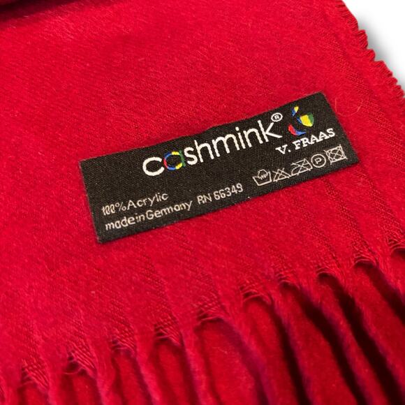 Cashmink Red Scarf - Picture 2 of 2